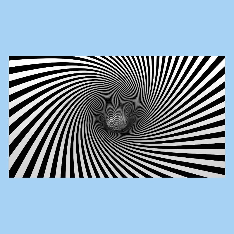 Hypnotisches Spiralmonochrom