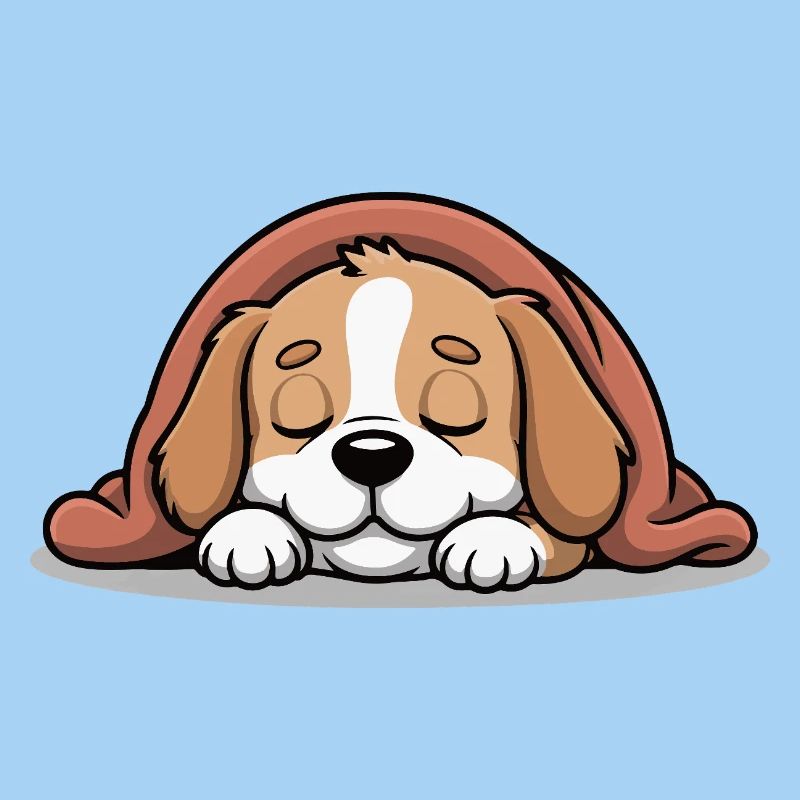 Sleeping Beagle Soft Toy
