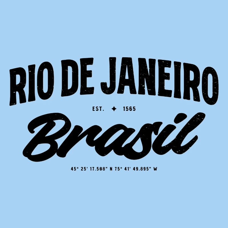 Rio de Janeiro, Brésil Script Banner