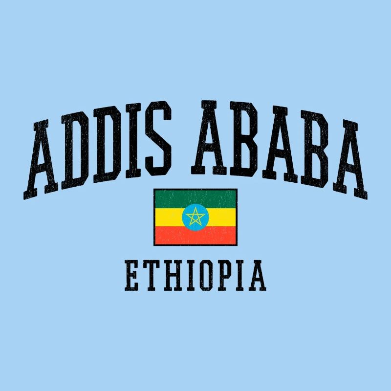 Motif graphique du drapeau d’Addis-Abeba en Éthiopie Description graphique