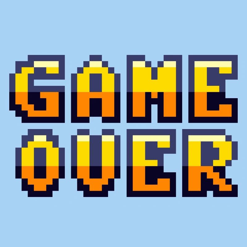 Game Over Retrogaming Vintage-Pixel
