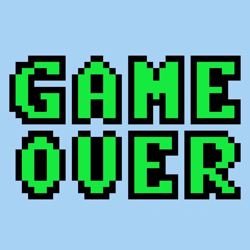 Game Over retrogaming vintage pixels