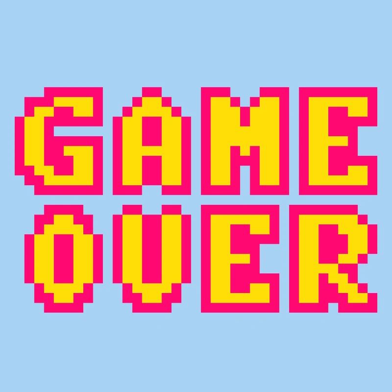 Game Over retrogaming vintage pixels
