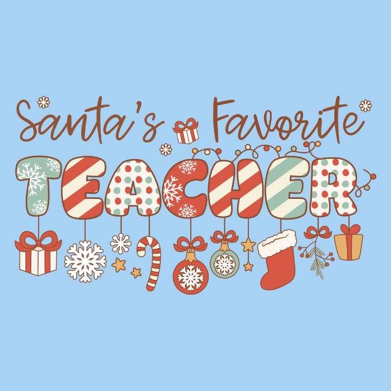 Retro Enseignant Préféré du Père Noël