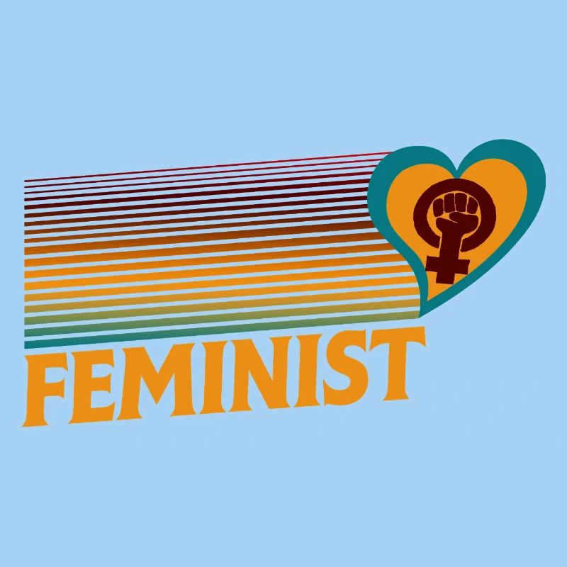Feministischer Herzfaust-Regenbogen