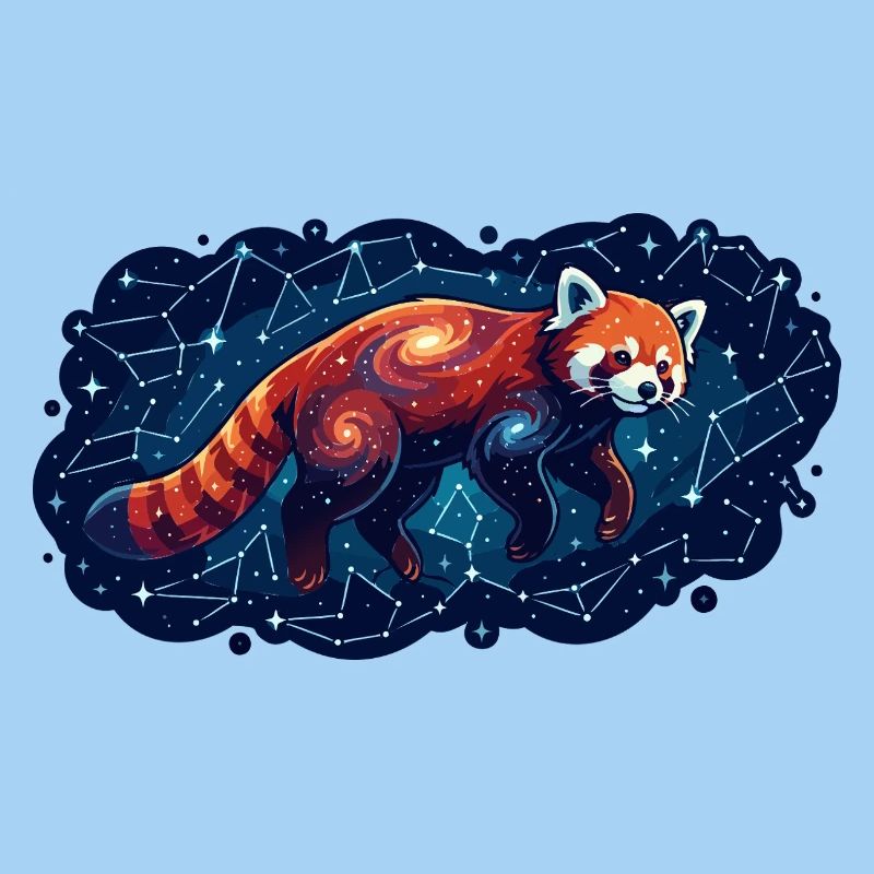 Constellation du Panda Cosmique Rouge