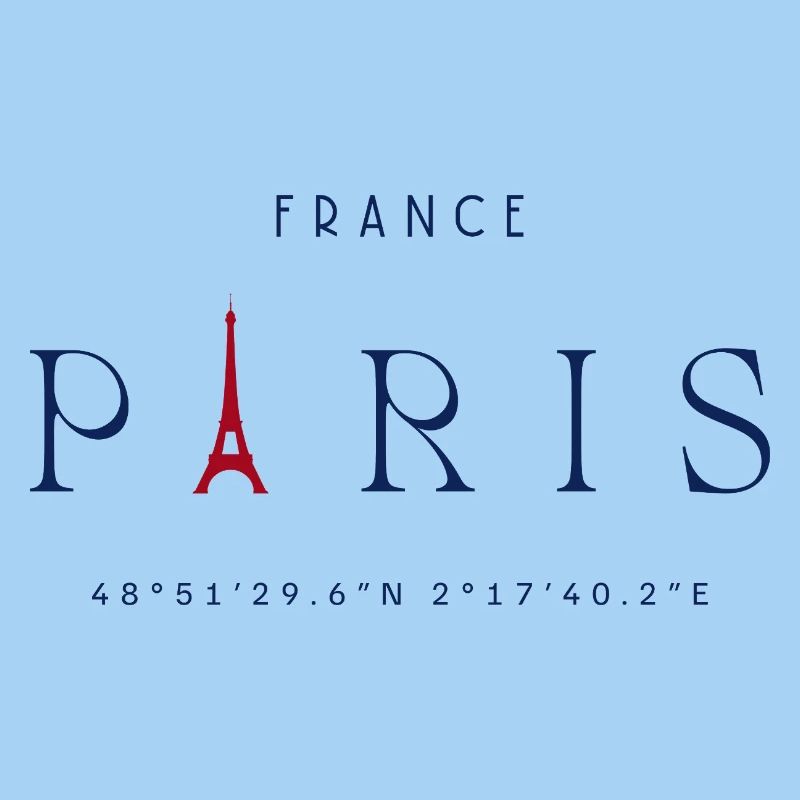 Pariser Blauer Eiffelturm Rot