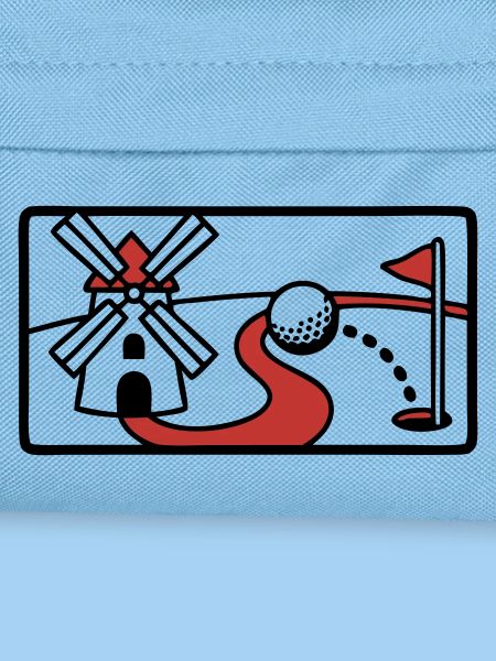 Minigolf Bahn Windmühle Freizeitpark Team