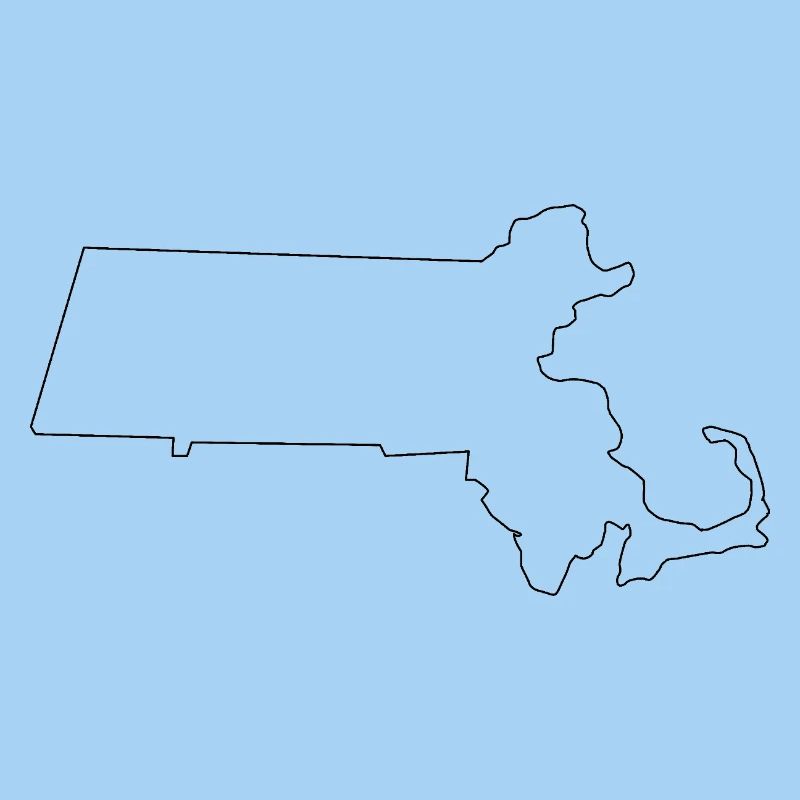 Massachusetts outline map