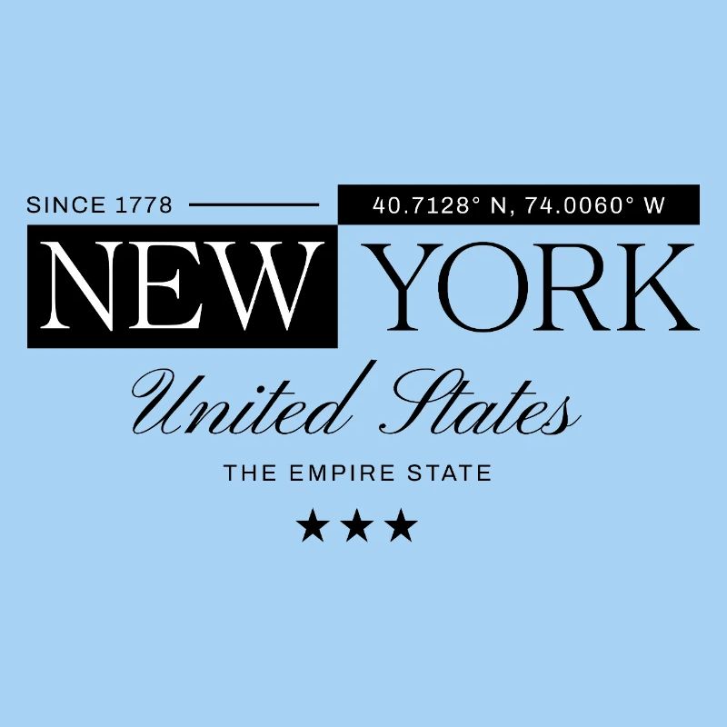 New York Coordonnées Typographique