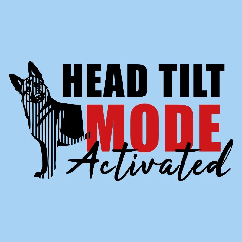Schäfi Silhouette - Head Tilt linear German Shepherd
