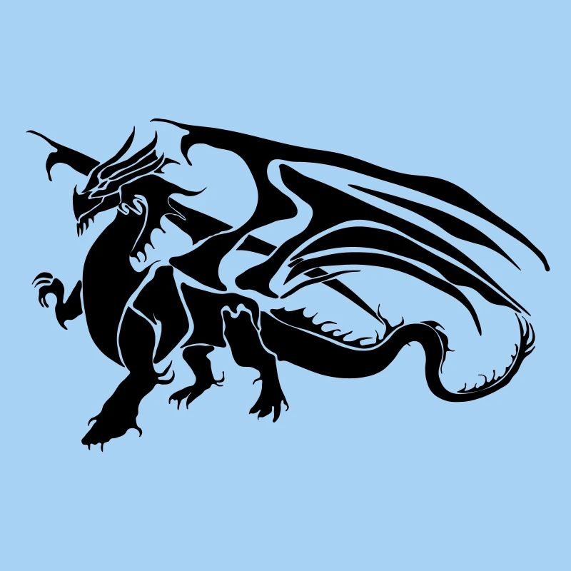 Drache am Boden