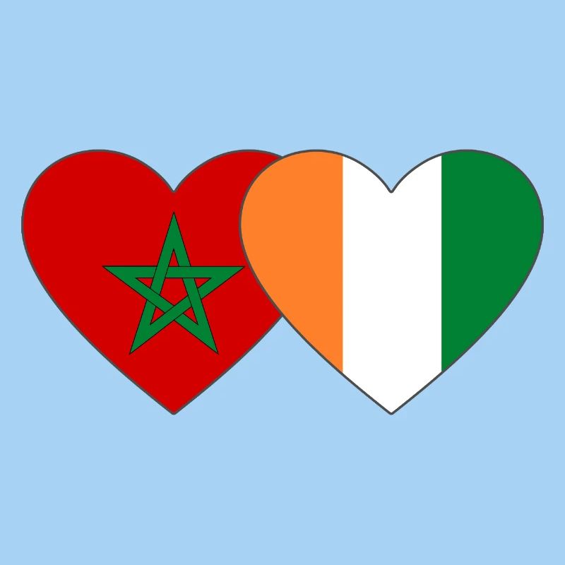 Cœur du drapeau du Maroc de Côte d’Ivoire