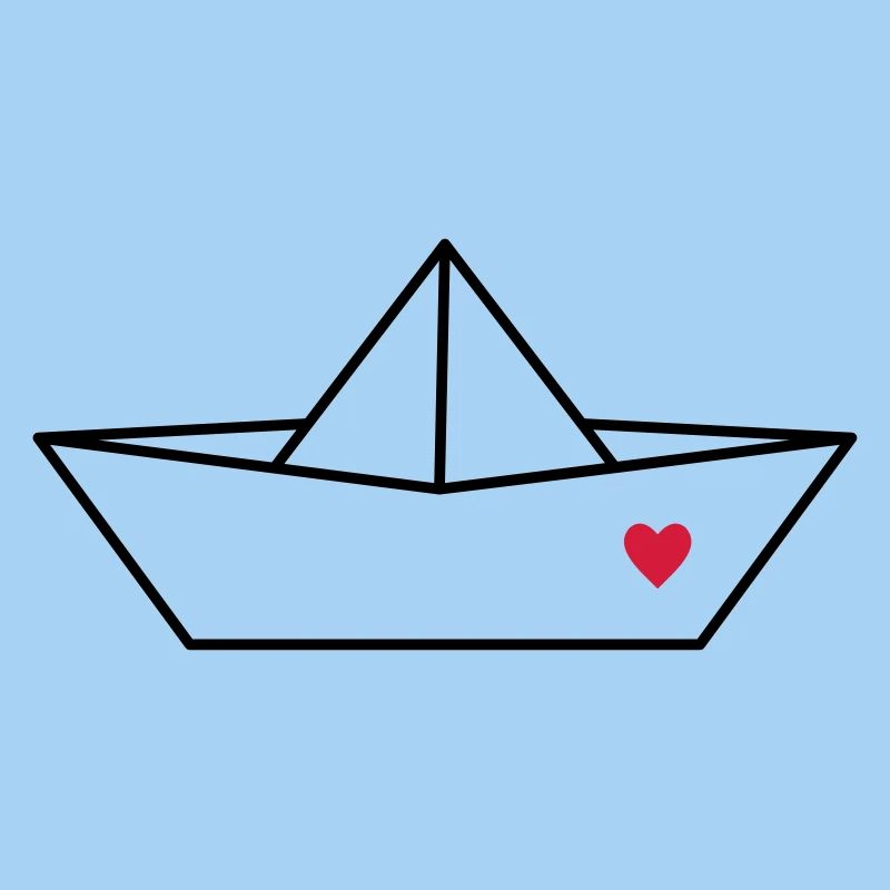 Boat paper ship heart I harbor love gift