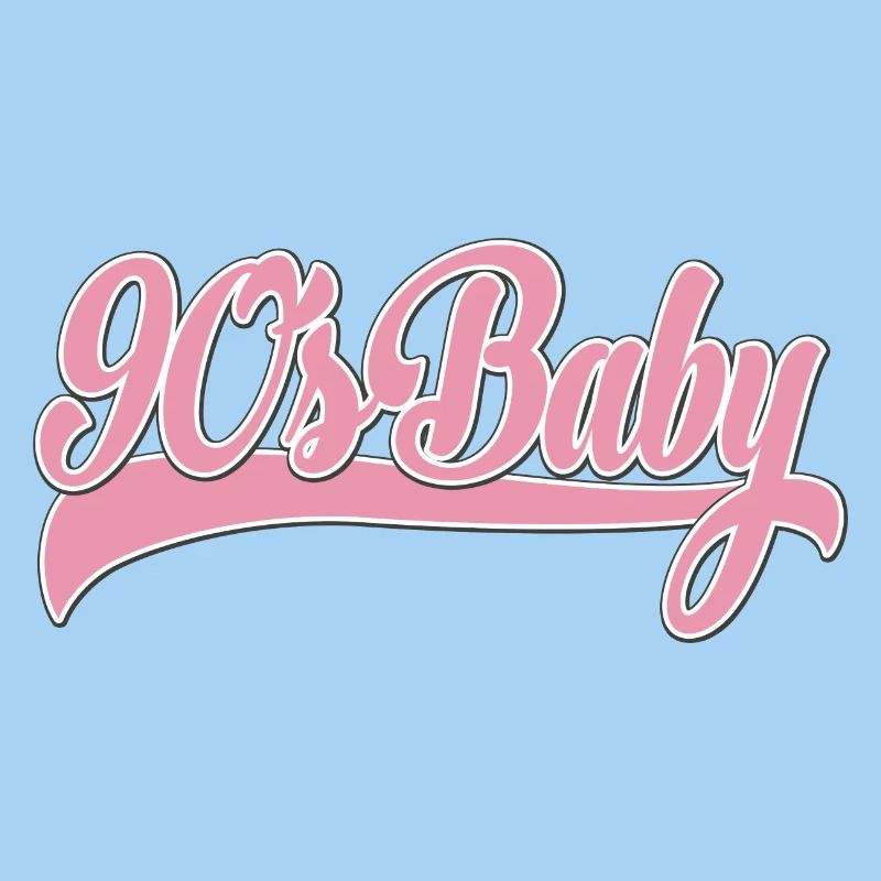 Script rétro rose bébé des années 90