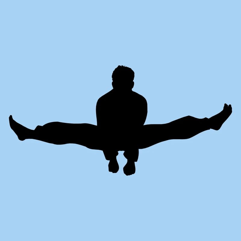 Karate oder Taekwondo Double Kick Schatten