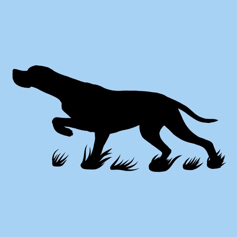 schwarzer Pointer vorstehend
