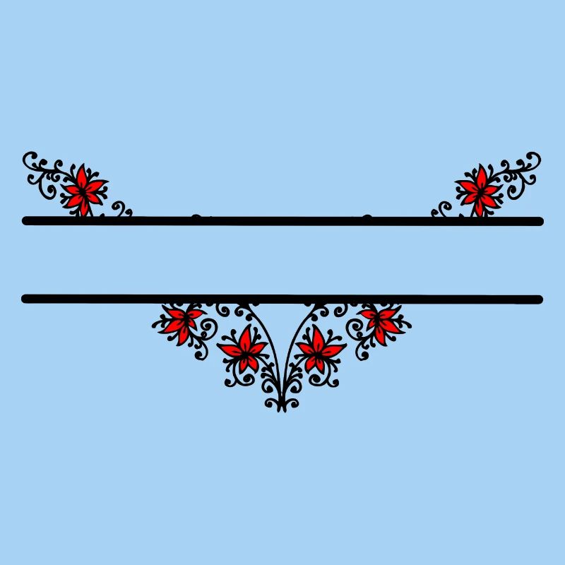 Bannière décorative de fleur