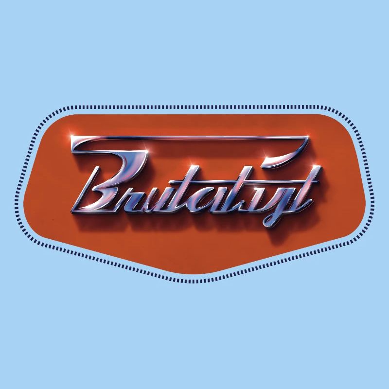 Brutalist – Chrome Retro Futuristic Emblem