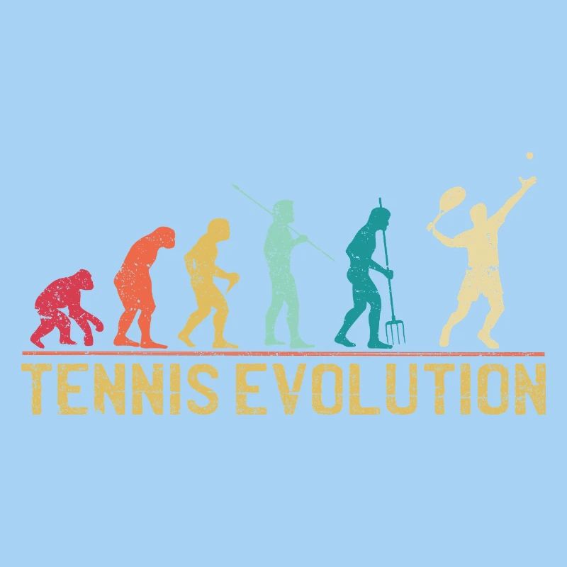 Tennis Evolution Evolution Graphic Design