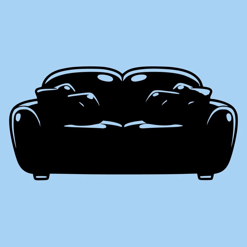 Silhouette de canapé Détendue Vector