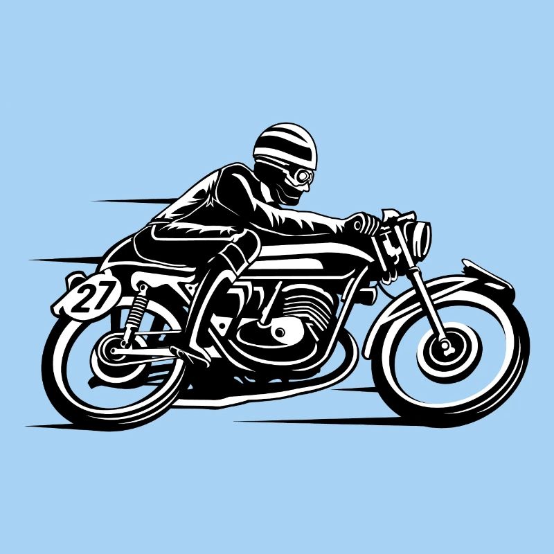 Cafe Racer Motorcycle 03_schwarz white