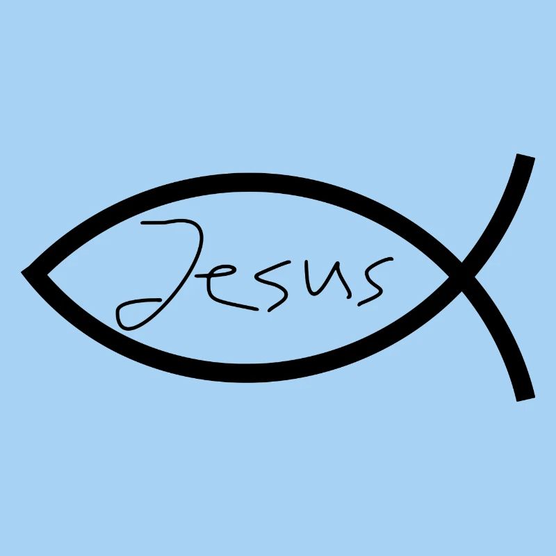 Jesus fish black Ichthys fish fish