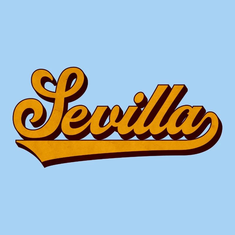 Séville Rétro Script Jaune