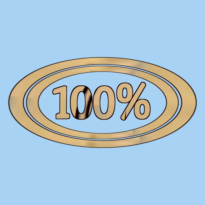 One hundred percent numbers large highest value