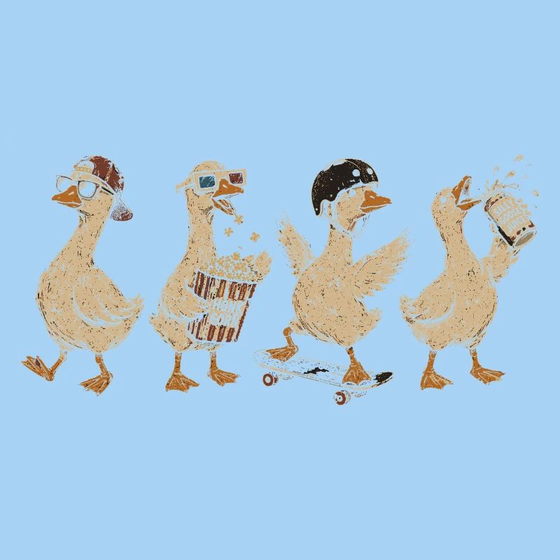 Retro Quack: Skateboard Quacks