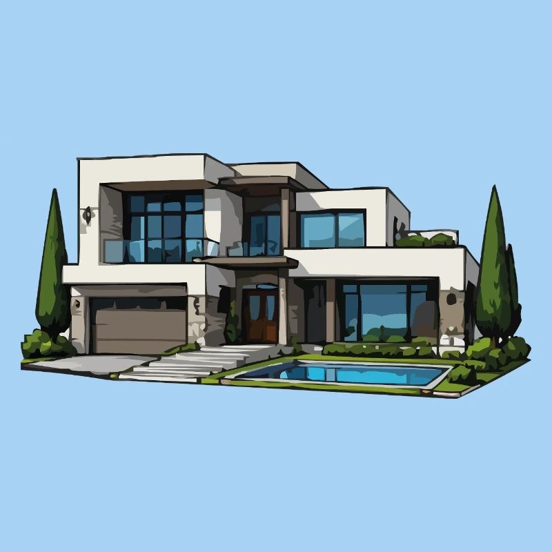 Modern villa with pool