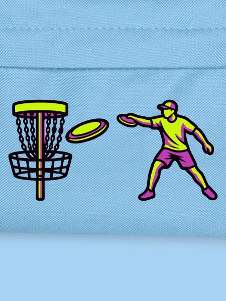 Discgolf Spieler Wurf Grafik