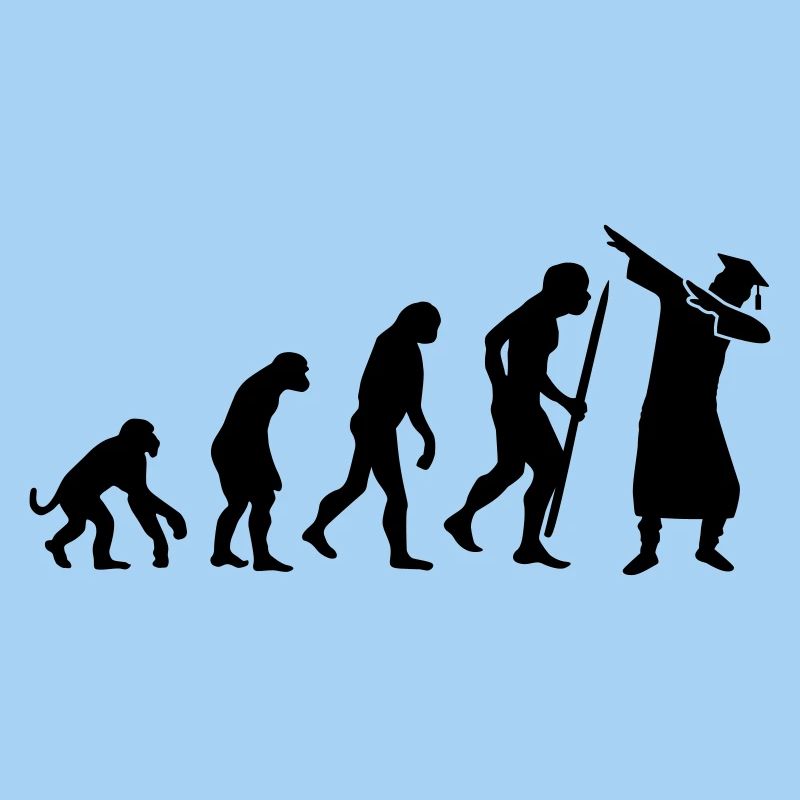 Evolution dab dabbing graduation college student