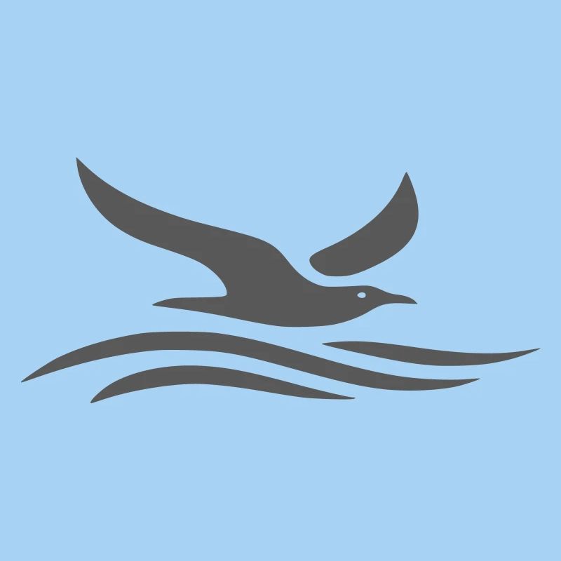 Möwe über dem Meer