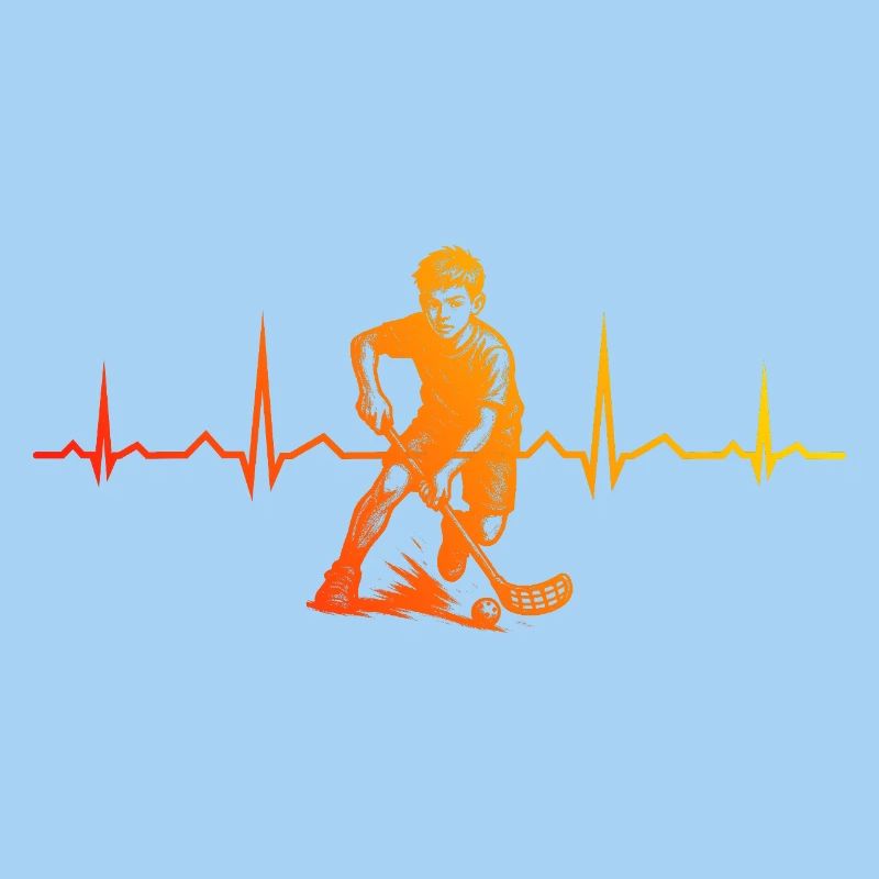 Modernes Floorball Artwork