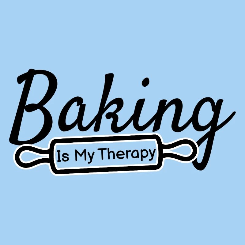 Baking Is My Therapy – Backen Spruch