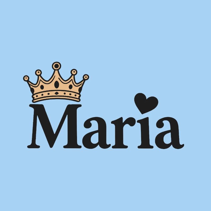 Mary First Name Crown Heart Gift Idea