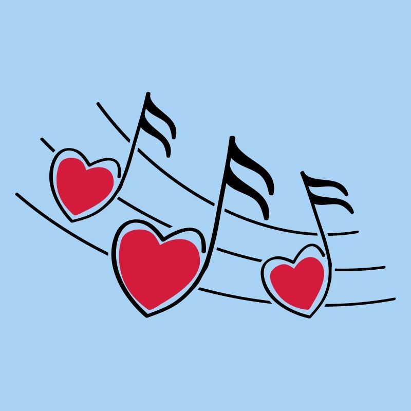 music hearts notes