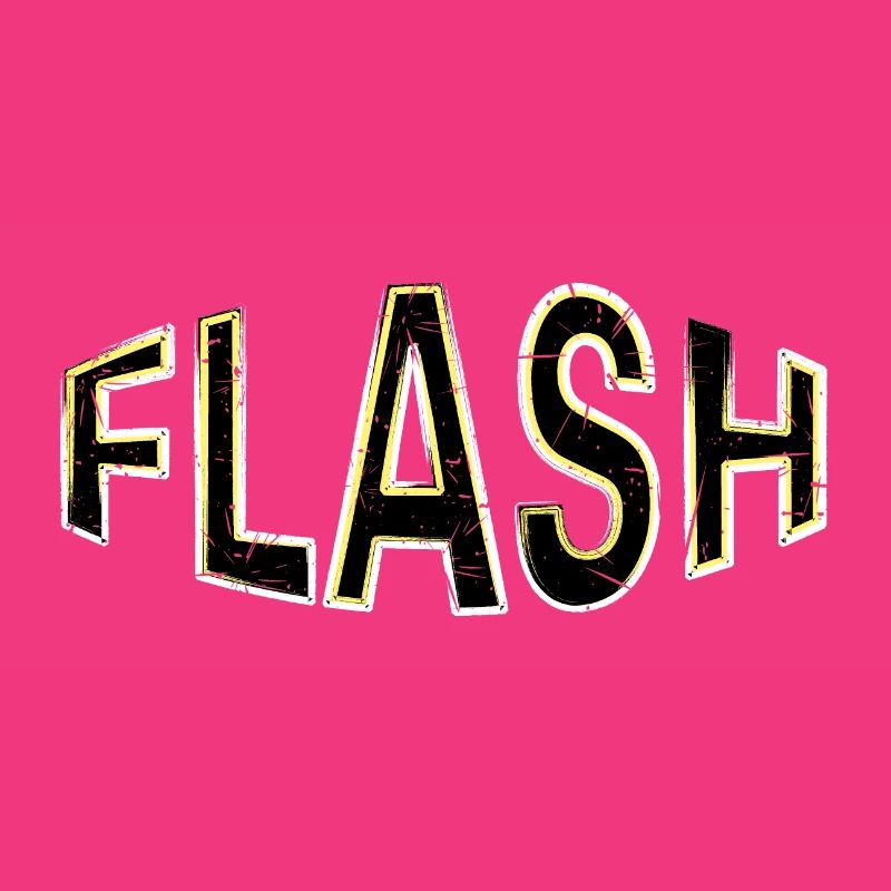 FLASH Label mit Blitzen