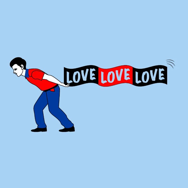 Man pulls LOVE banner