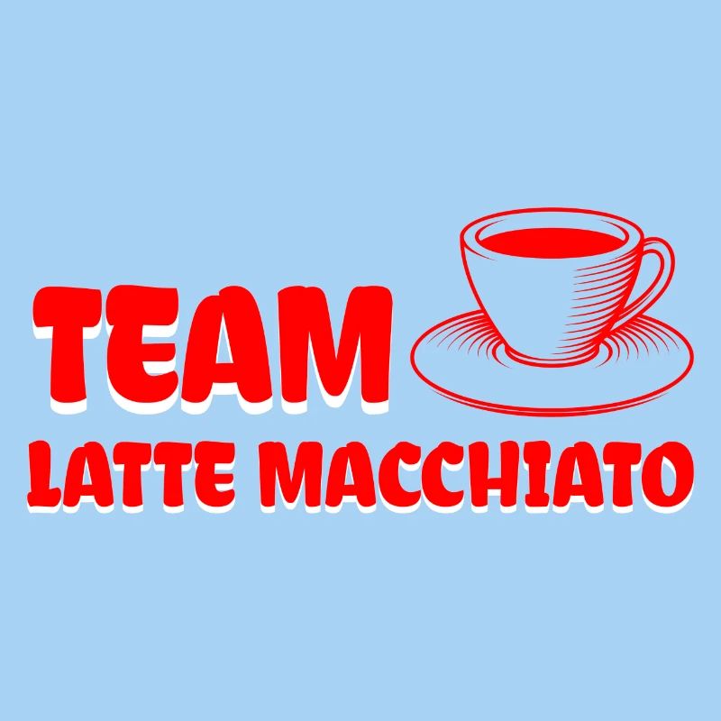 Team Latte macchiato Conception de café cool.