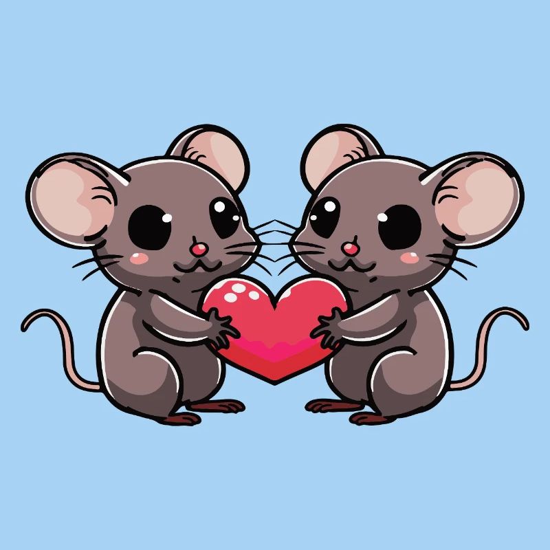 Maus Paar Valentinstag
