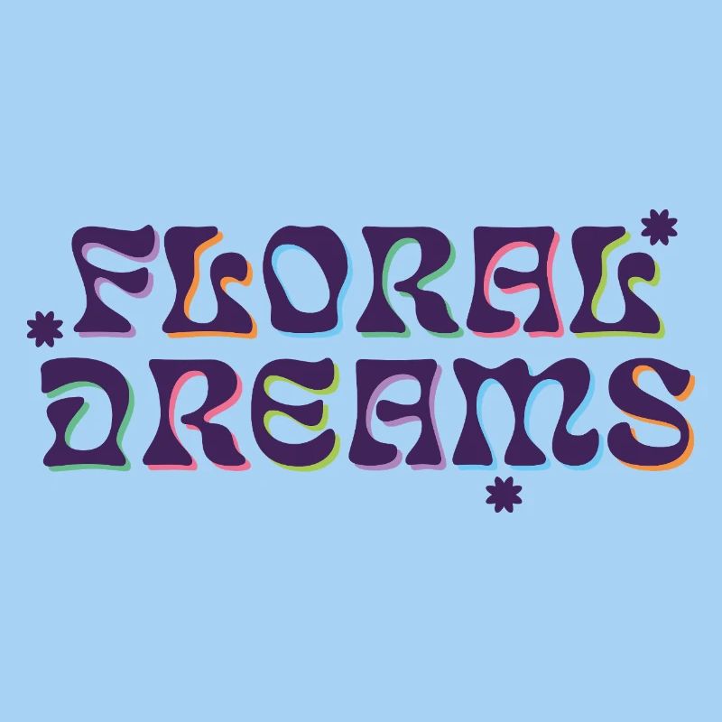 Floral Dreams Psychedelic Type