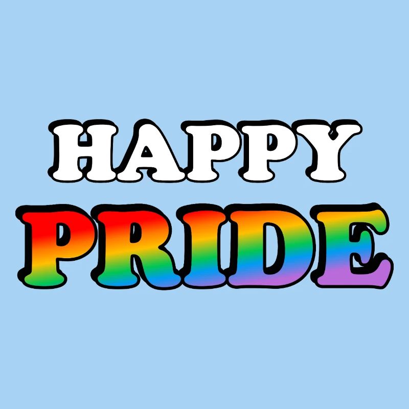 Pride Rainbow Text Design