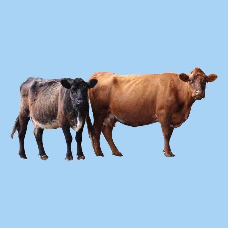 two cows