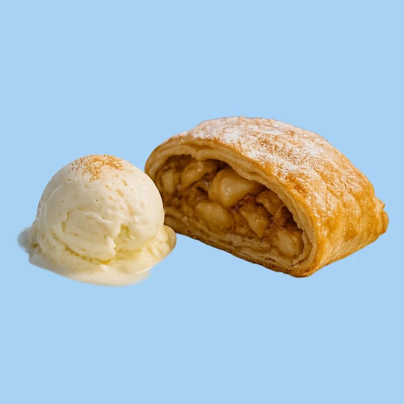 Apfelstrudel mit Vanilleeis