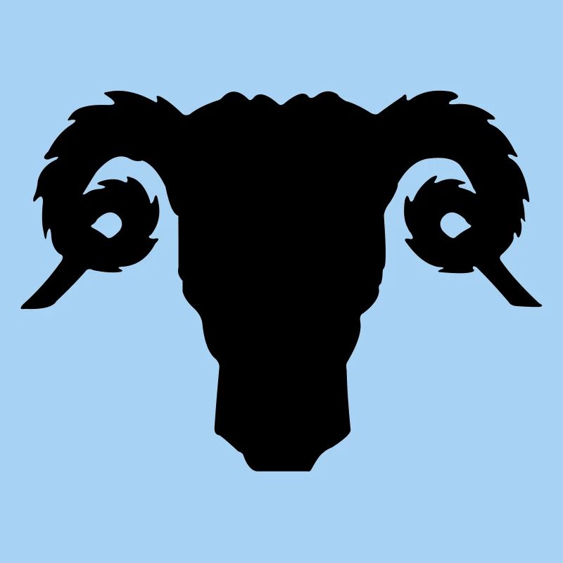 Buck or ram head shadow image