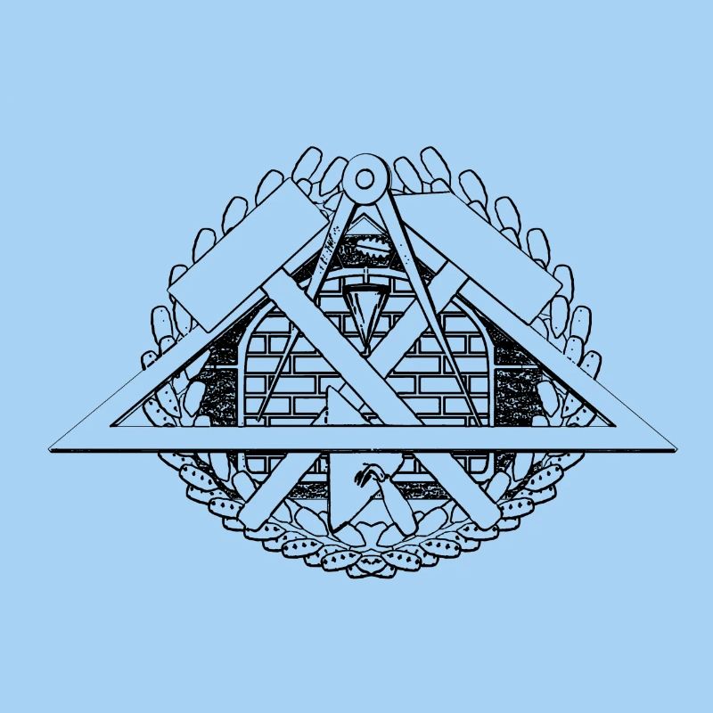 Pattern emblem symbol mason craft.