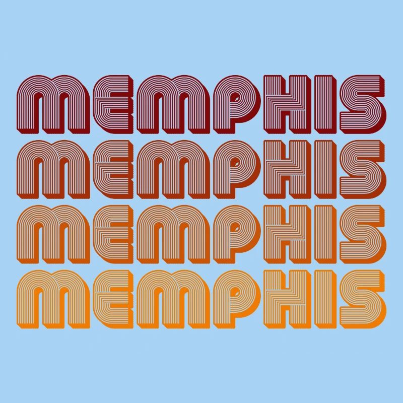 Memphis Gradient Text Repeat
