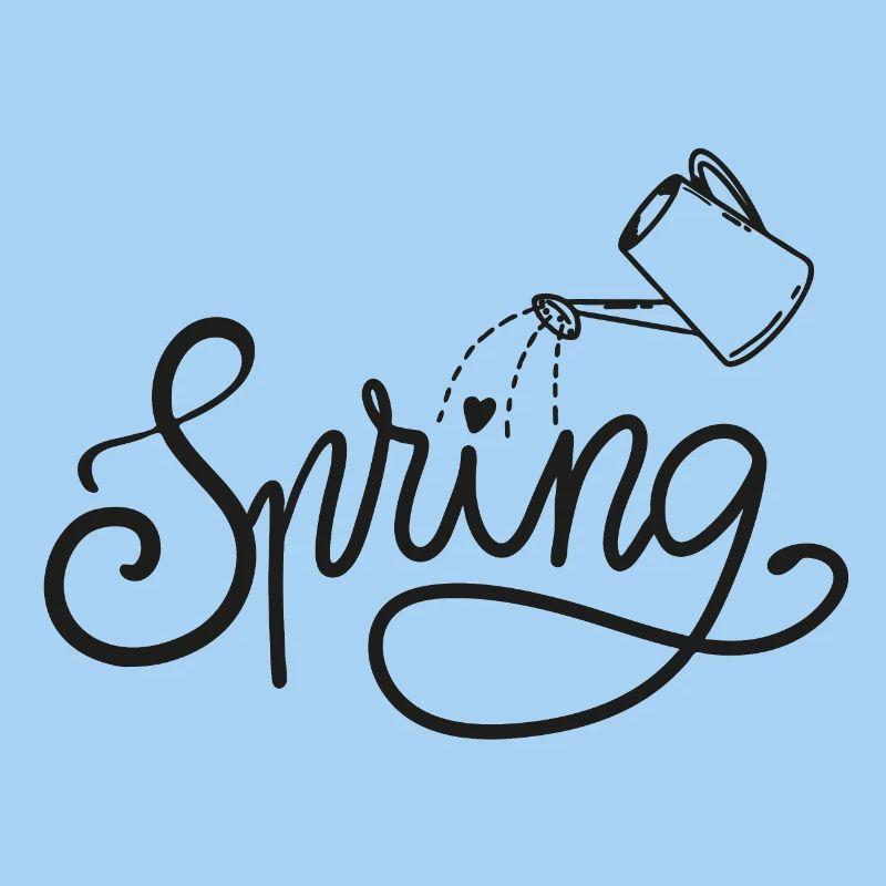 spring frühlingsbeginn garten gießen beet